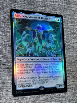 2025 MTG MARVEL'S SPIDER-MAN MYSTERIO MASTER OF ILLUSION 0037 FOIL (RARE) NM/M - Image 1