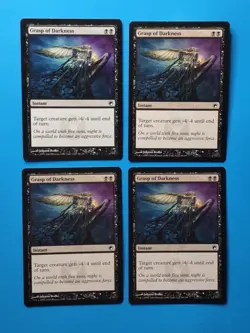 MTG 4x Grasp of Darkness x4 LP Scars of Mirrodin Magic Playset - Image 1