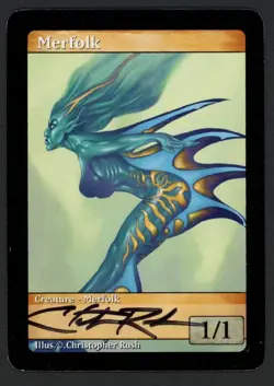 ***Merfolk Token Signed*** MTG Tokens Christopher Rush Kid Icarus - Image 1