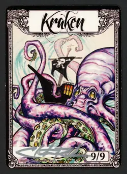 ***Kraken Token Signed*** MTG Tokens Christopher Rush Kid Icarus - Image 1