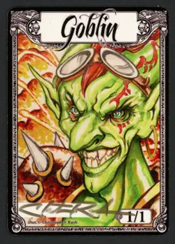***Goblin Token Signed*** MTG Tokens Christopher Rush Kid Icarus - Image 1
