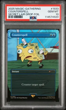 2025 MTG SECRET LAIR DROP #1933 COUNTERSPELL PSA 10 - Image 1