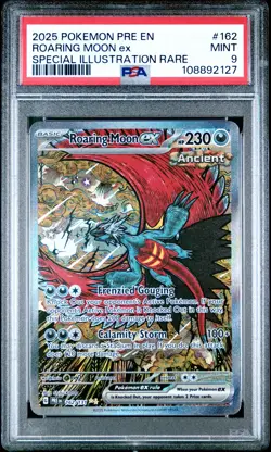 2025 POKEMON PRE EN-PRISMATIC EVOLUTIONS #162 ROARING MOON EX PSA 9 - Image 1