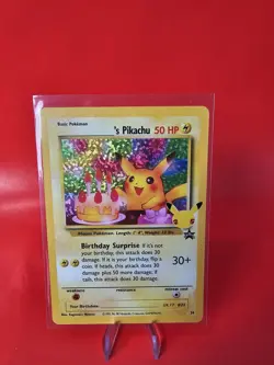 POKEMON TCG BIRTHDAY PIKACHU 24 BLACK STAR PROMO HOLO NM CELEBRATIONS - Image 1