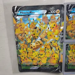 Pikachu V-Union Special Celebrations Ultra Rare Promo 4 Pokemon Cards + Jumbo - Image 2