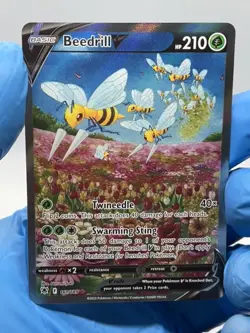 Pokemon Beedrill V (Alternate Full Art) SWSH10: Astral Radiance 161/189 NM - Image 2