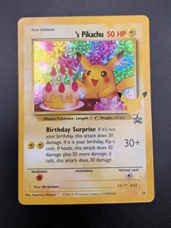 Pokemon Celebrations Birthday Pikachu BLACK STAR PROMO 25 M/NM - Image 1