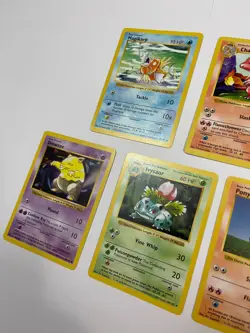 Shadowless Pokemon Base Set Lot Magikarp Charmeleon Drowzee Ivysaur Ponyta - Image 5