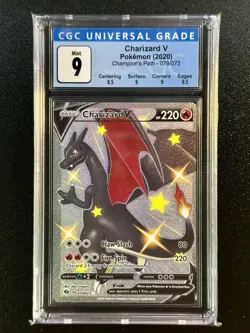 Pokemon 2020 Champions Path Shiny Charizard V 079/073 CGC 9 MINT W/Sub Grades - Image 1