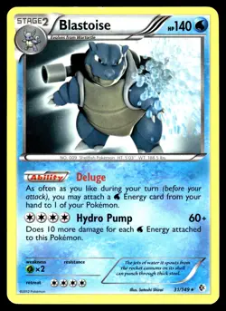 2012 Pokemon Boundaries Crossed 31 Blastoise NON Holo LP - Image 1