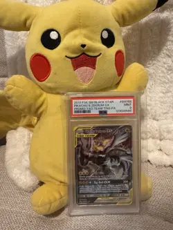 Pokemon 2019 Sun & Moon Tag Team PSA 9 Pikachu & Zekrom GX Promo SM168 - Image 1
