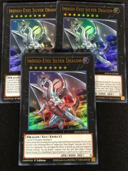 Yugioh Indigo Eyes Silver Dragon SDWD-EN032 1st Ultra x3 (NM) - Image 1