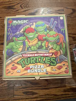 NYCC 2025 Magic The Gathering TMNT MTG Promo Card Pizza Box Lot Ninja Turtles - Image 1