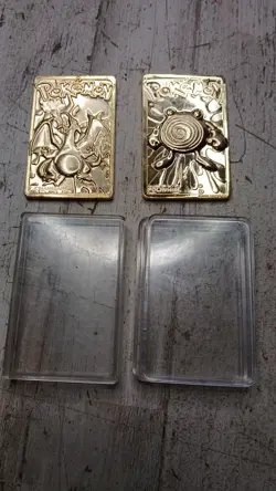 Charizard 1999 Pokemon 23K Gold Plated Bar Burger King Nintendo + Poliwhirl Card - Image 1