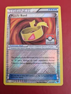 Muscle Band 121/146 Reverse Holo League Promo Pokemon Card Excellent Condition - Image 1