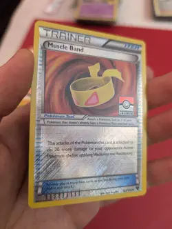 Muscle Band 121/146 Reverse Holo League Promo Pokemon Card Excellent Condition - Image 3