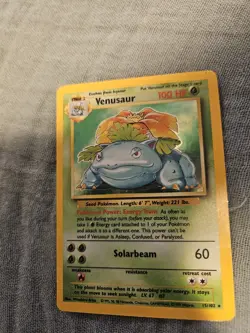 Pokemon TCG Venusaur Base Set Holo Unlimited Rare Card 15/102 1999 - Image 1