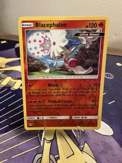 Pokemon TCG SM Unbroken Bonds 32/214 Blacephalon Reverse Holo Rare Card NM - Image 1