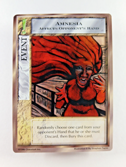 Amnesia - Mythos CCG card (1996 Chaosium) Event, Cthulhu Lovecraft - Image 1