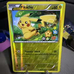 Pikachu 27/111 Common XY Furious Fists Reverse Holo Pokemon Card M-NM! - Image 1