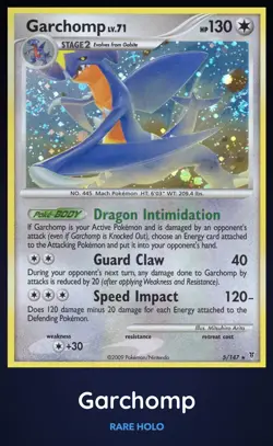 ⚡Garchomp 5/147 Supreme Victors Holo Pokemon TCG Card 2009 - Mod Play - Image 1