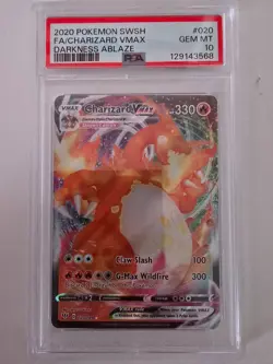 Charizard VMAX #020 PSA 10 GEM MINT - Darkness Ablaze Pokemon Card Holo - Image 1