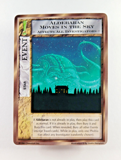 Aldebaran Moves In The Sky - Mythos CCG card (1996 Chaosium) Event, Cthulhu - Image 1