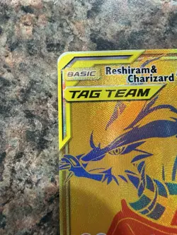 Pokemon 2021 Reshiram & Charizard GX SM247 Black Star Promo Tag Team Holo Card - Image 3