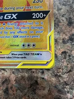 Pokemon 2021 Reshiram & Charizard GX SM247 Black Star Promo Tag Team Holo Card - Image 5