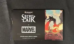 MTG Secret Lair x Marvel's Spider-Man: Heroic Deeds Rainbow Foil Edition In-Hand - Image 1