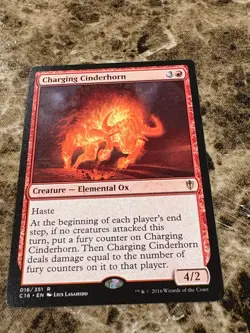 CHARGING CINDERHORN Magic MTG Commander 2016 - Image 1