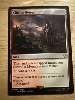 MTG Final Fantasy Commander - Clifftop Retreat - Image 1