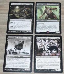 MTG 4 Black Rare Champion of Stray Souls, Liliana's Reaver, Patron of the Nezumi - Image 1