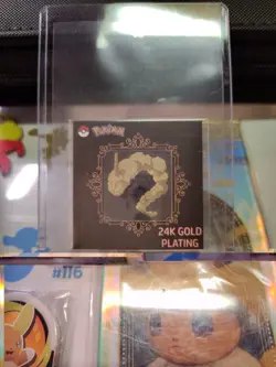 Onix 24k Gold Plated Sticker - Striking Candy Pokemon NM Korean - Image 1