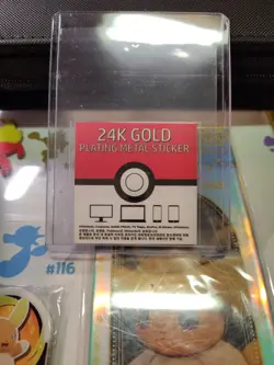 Onix 24k Gold Plated Sticker - Striking Candy Pokemon NM Korean - Image 2