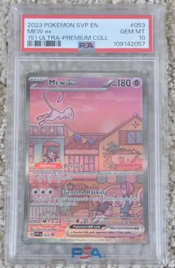 2023 Pokemon Svp En-Sv 151 Ultra-Premium Coll: # 53 Mew Ex PSA 10 GEM MINT - Image 1