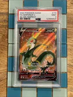 GRADED PSA 9 2022 Pokemon SWSH FA/Serperior V Silver Tempest #170 - Image 1
