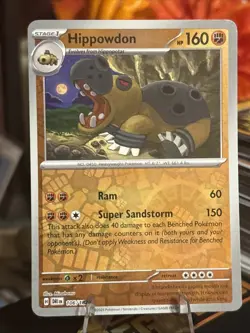 Pokemon TCG: Hippowdon 106/182, Destined Rivals _ REVERSE HOLO - Image 1