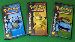 POKEMON TCG - 20TH ANNIVERSARY : GENERATIONS - BOOSTER PACK X3 - NEW SEALED - Image 1