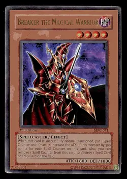 Yugioh MFC-071 Breaker The Magical Warrior 1st Ed. Vintage Original HP Card - Image 1