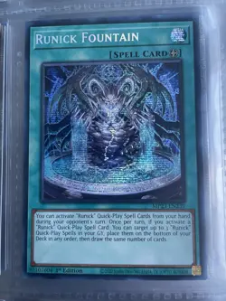 Runick Fountain Prismatic Secret Rare MP23-EN239 1st Edition Yugioh - Image 1