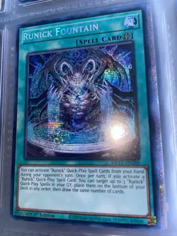 Runick Fountain Prismatic Secret Rare MP23-EN239 1st Edition Yugioh - Image 2