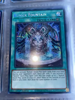 Runick Fountain Prismatic Secret Rare MP23-EN239 1st Edition Yugioh - Image 3