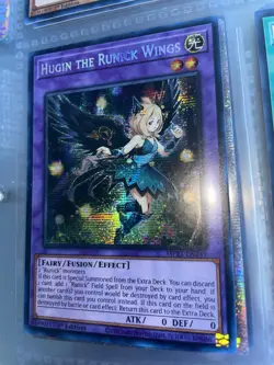 Hugin the Runick Wings Prismatic Secret Rare MP23-EN249 M/NM Yugioh - Image 2