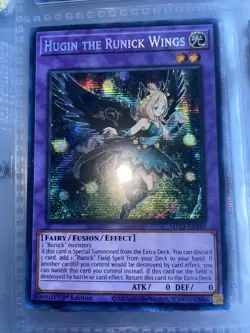 Hugin the Runick Wings Prismatic Secret Rare MP23-EN249 M/NM Yugioh - Image 3