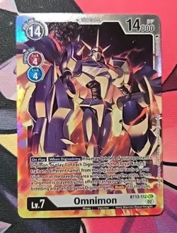 Digimon Omnimon BT13-112 Secret Rare Card - Versus Royal Knights - Image 1