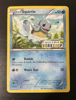 Build a Bear Pokemon Card Squirtle Promo Trading 14/101 2013 MP - Image 1