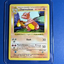 Pokemon 1999 Base Set Shadowless #24/102 Charmeleon Card LP - Image 1