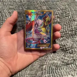 Pokemon TCG Mewtwo EX 163/162 XY Breakthrough 2015 Full Art Secret Rare Card LP - Image 1