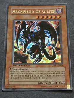 Archfiend of Gilferlimited Limited edition JMP-EN003 Yu-Gi-Oh! trading card - Image 1
